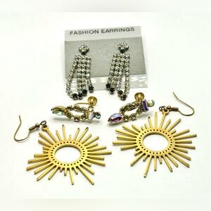 Gold and Silver Fashion Earrings Set